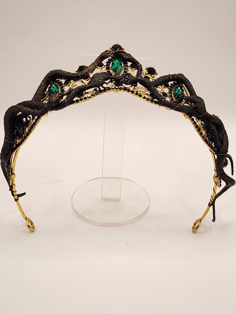 Medusa Black and Emerald Green Decorative Tiara Headband